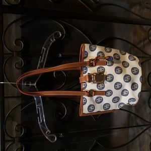 Dooney & Bourke navy & white bucket bag